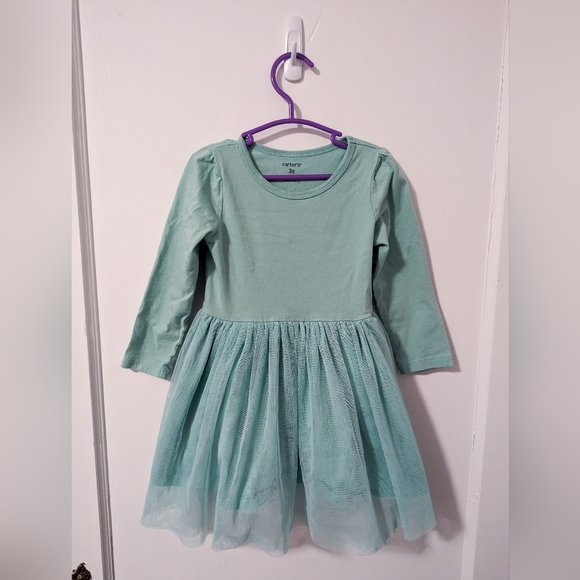 ✨3/$15 Carters 3T dress with tulle - Picture 1 of 3